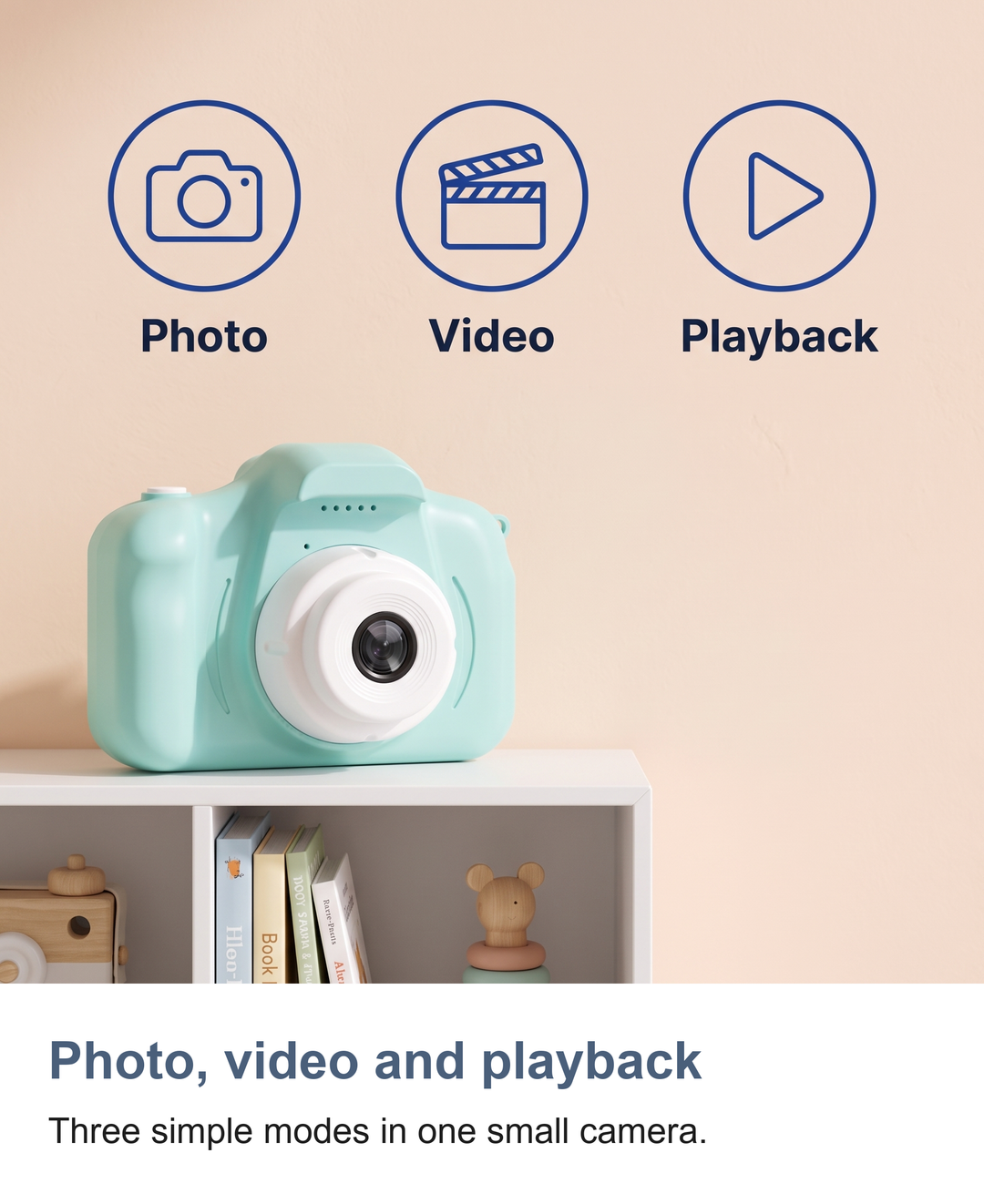 Kids digital camera with 2 inch screen: Photo, video and playback