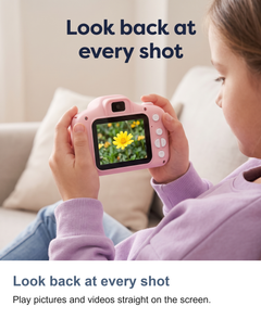 Kids digital camera with 2 inch screen: Look back at every shot