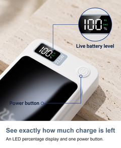 Magnetic wireless power bank: See exactly how much charge is left