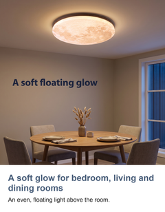 Moon ceiling light: A soft glow for bedroom, living and dining rooms