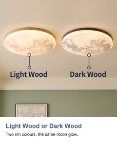 Moon ceiling light: Light Wood or Dark Wood