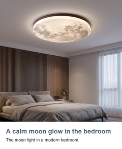 Moon ceiling light: A calm moon glow in the bedroom