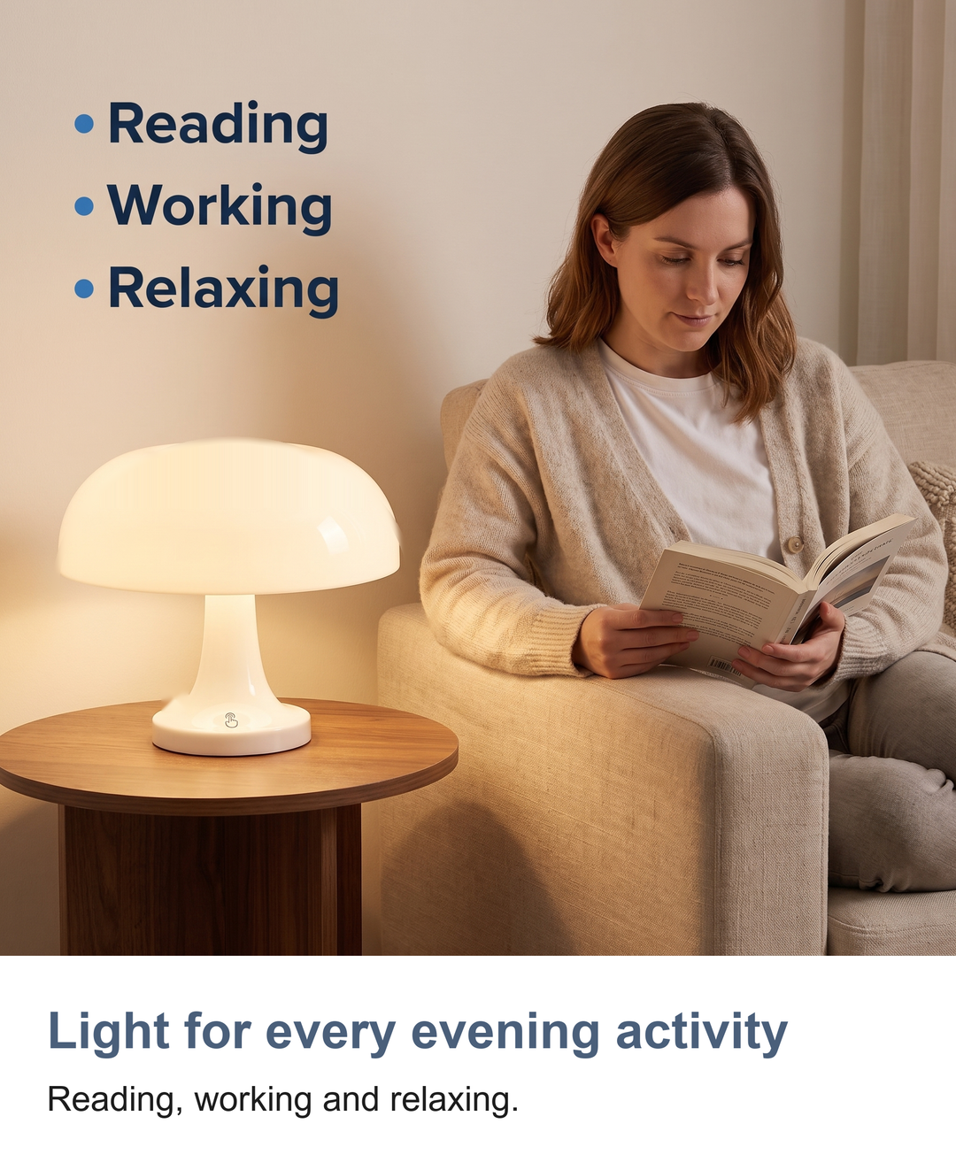 Retro mushroom table lamp: Light for every evening activity