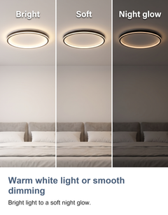 Thin ring LED ceiling light: Five light options for every room