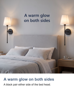 Wireless wall sconces set of 2: A warm glow on both sides