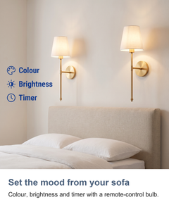Wireless wall sconces set of 2: Set the mood from your sofa