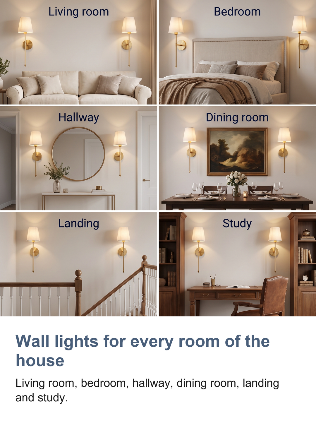 Wireless wall sconces set of 2: Wall lights for every room of the house
