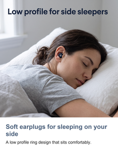 Reusable silicone sleep earplugs: Soft earplugs for sleeping on your side