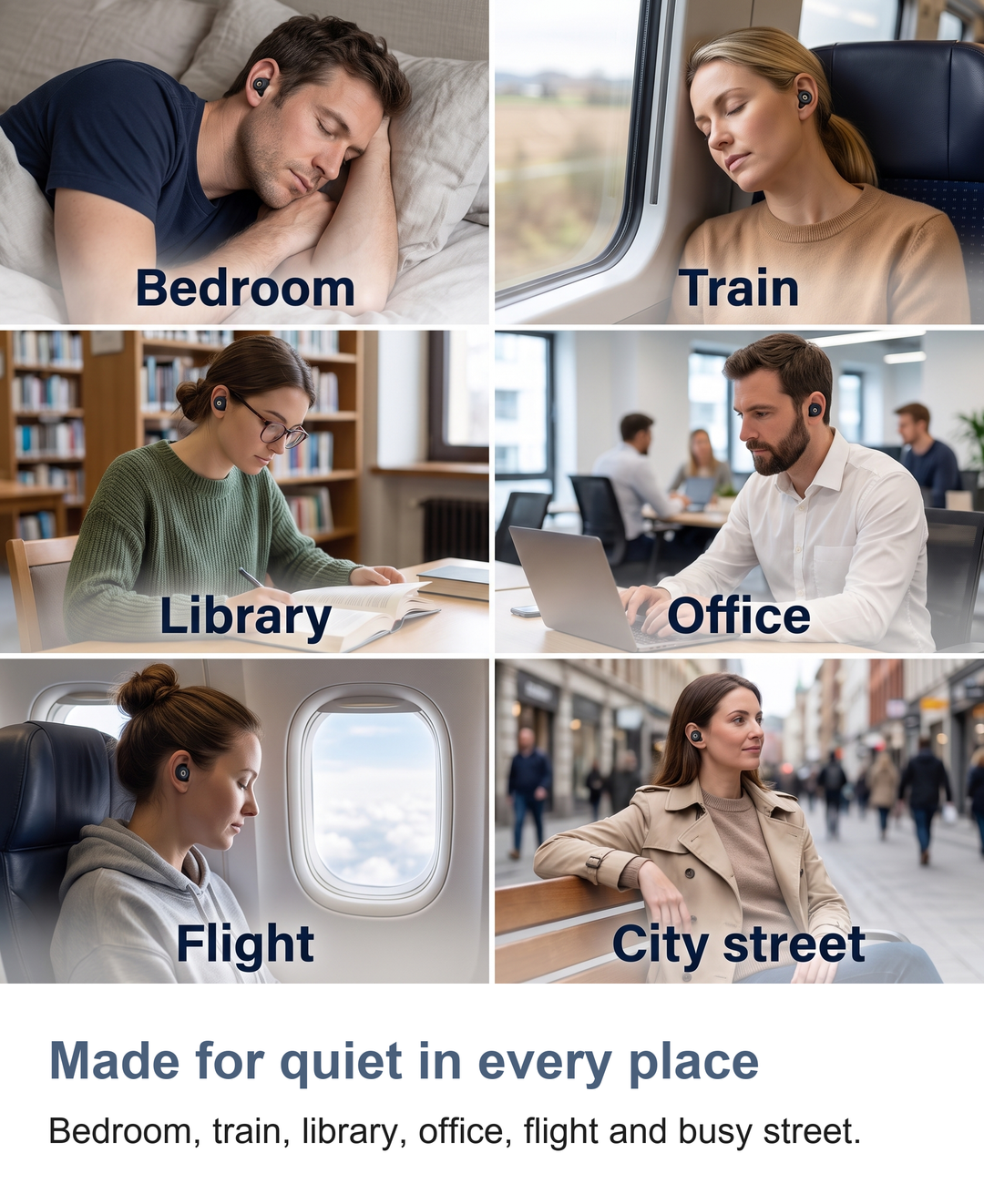 Reusable silicone sleep earplugs: Made for quiet in every place