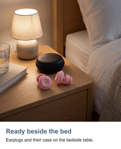 Reusable silicone sleep earplugs: Ready beside the bed