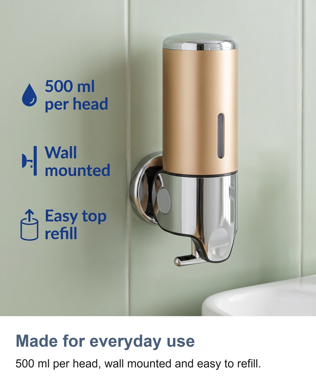 Wall mounted soap dispenser: Made for everyday use