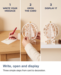 3D pop up Christmas card: Write, open and display