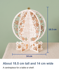 3D pop up Christmas card: About 18.5 cm tall and 14 cm wide