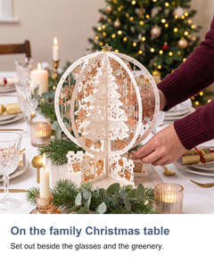 3D pop up Christmas card: On the family Christmas table