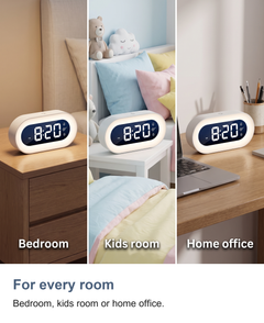Digital alarm clock with night light: For every room