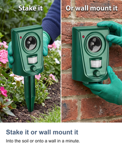 Ultrasonic cat repeller for garden: Stake it or wall mount it