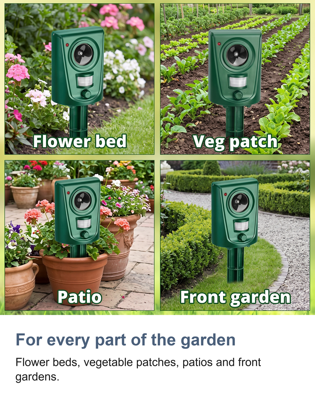 Ultrasonic cat repeller for garden: For every part of the garden
