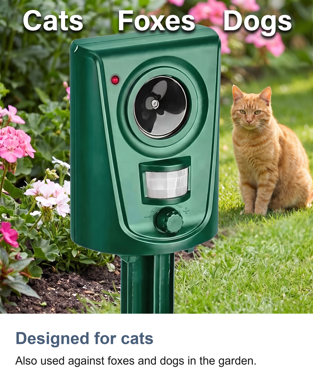 Ultrasonic cat repeller for garden: Designed for cats