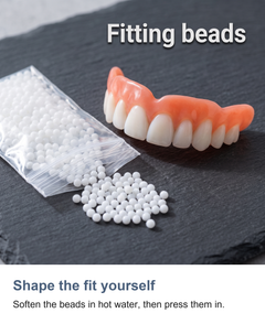 Snap on false teeth set: Shape the fit yourself