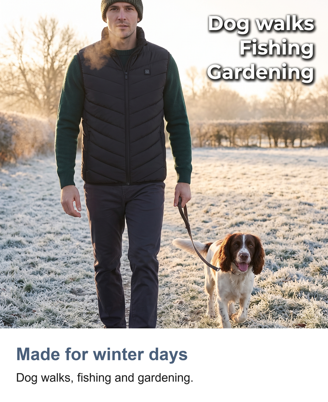 Heated gilet with 9 heating zones: Made for winter days