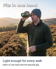 Monocular telescope with phone holder and tripod: Light enough for every walk