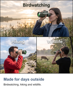 Monocular telescope with phone holder and tripod: Made for days outside