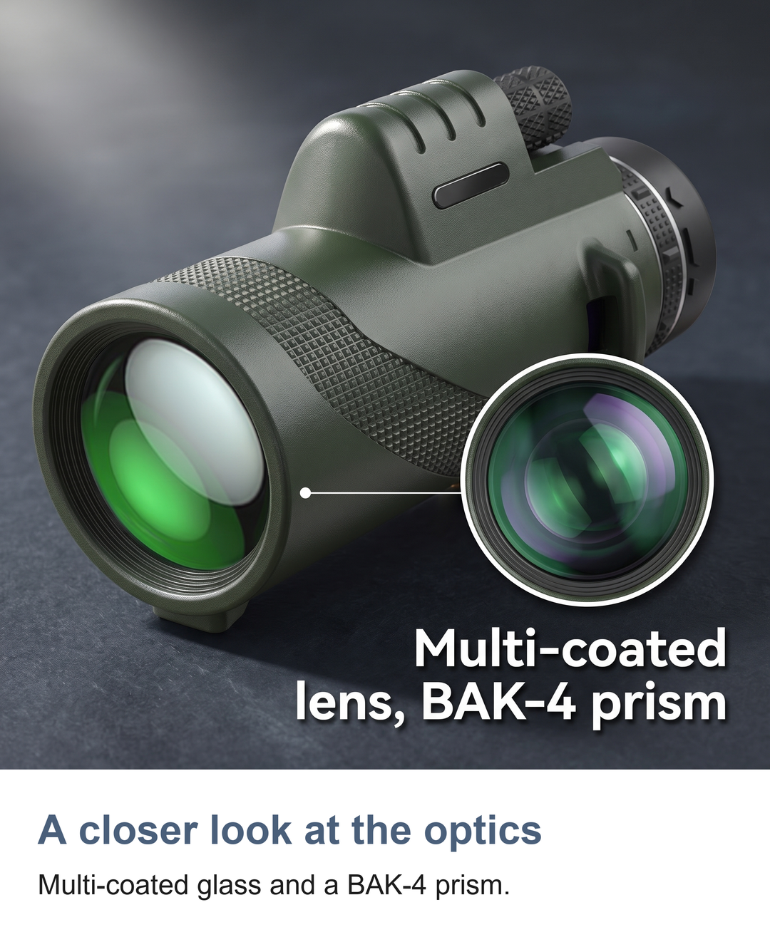 Monocular telescope with phone holder and tripod: A closer look at the optics