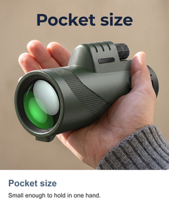 Monocular telescope with phone holder and tripod: Pocket size