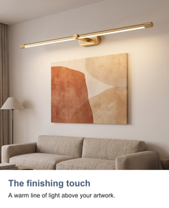 Wired LED picture and over mirror light: The finishing touch