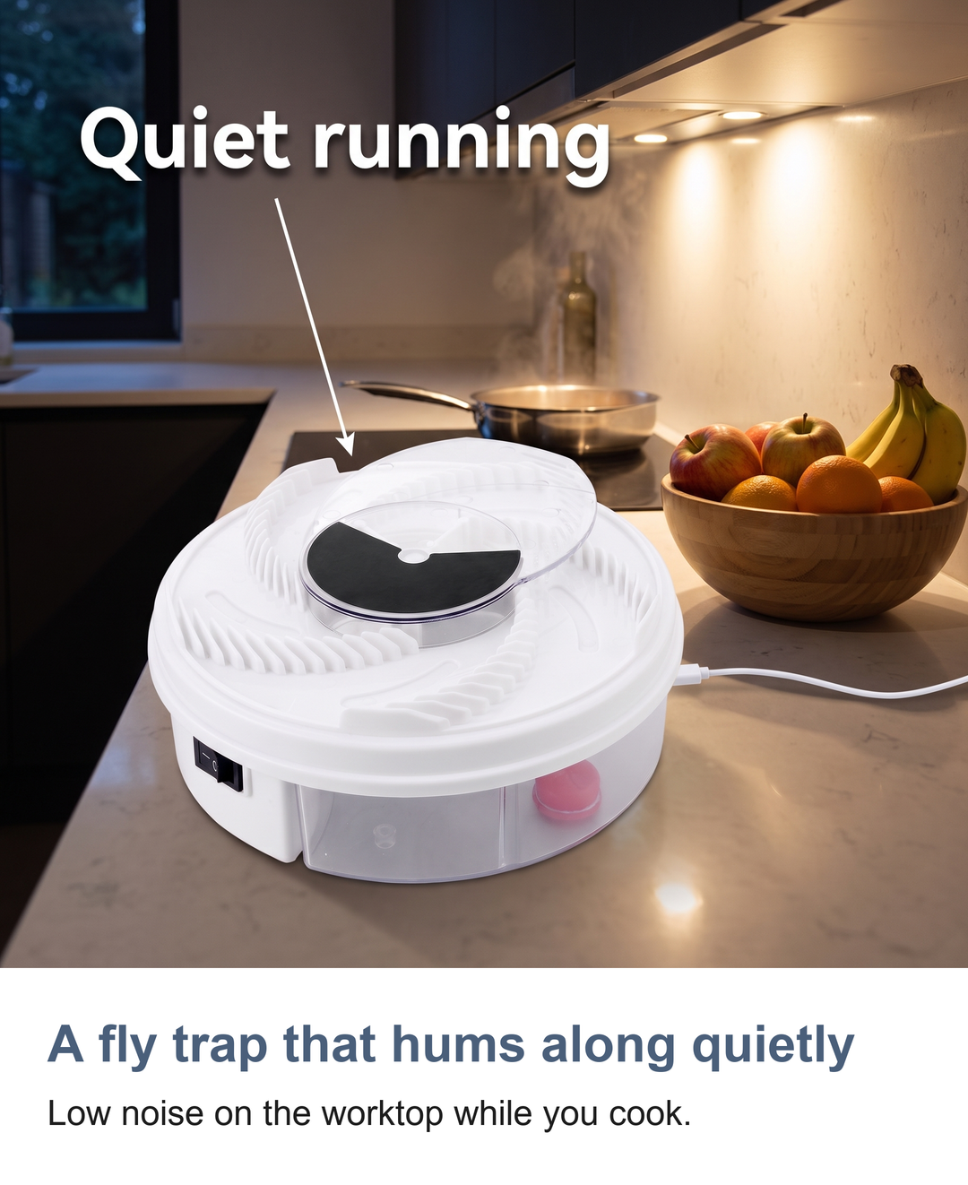 Electric rotating fly trap: A fly trap that hums along quietly