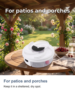 Electric rotating fly trap: For patios and porches