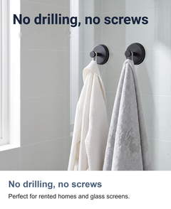 Suction hooks 4 pack: No drilling, no screws