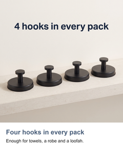 Suction hooks 4 pack: Four hooks in every pack