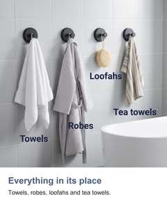 Suction hooks 4 pack: Everything in its place