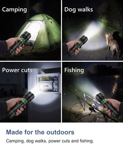 Rechargeable LED torch with zoom: Made for the outdoors