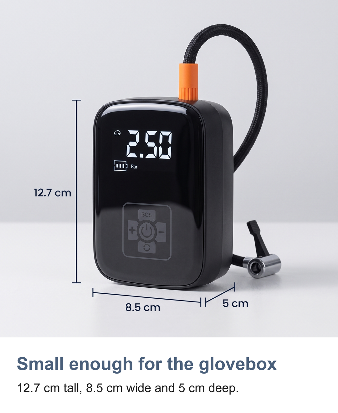 Cordless digital tyre inflator: Small enough for the glovebox