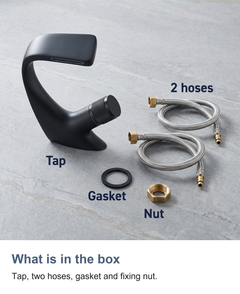 Waterfall basin mixer tap: What is in the box