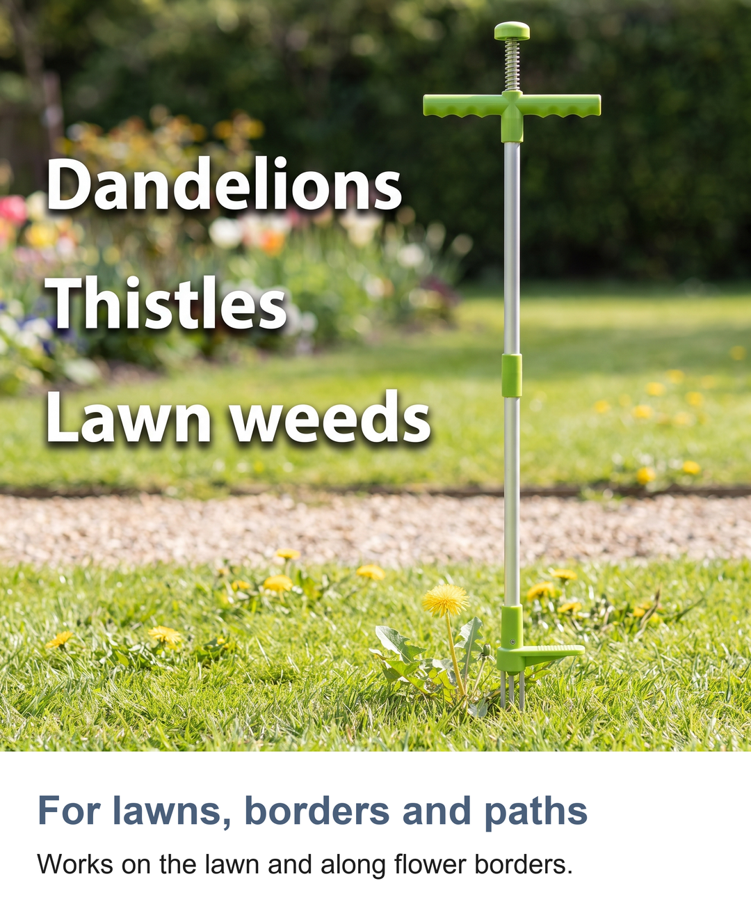Stand up weed puller: For lawns, borders and paths