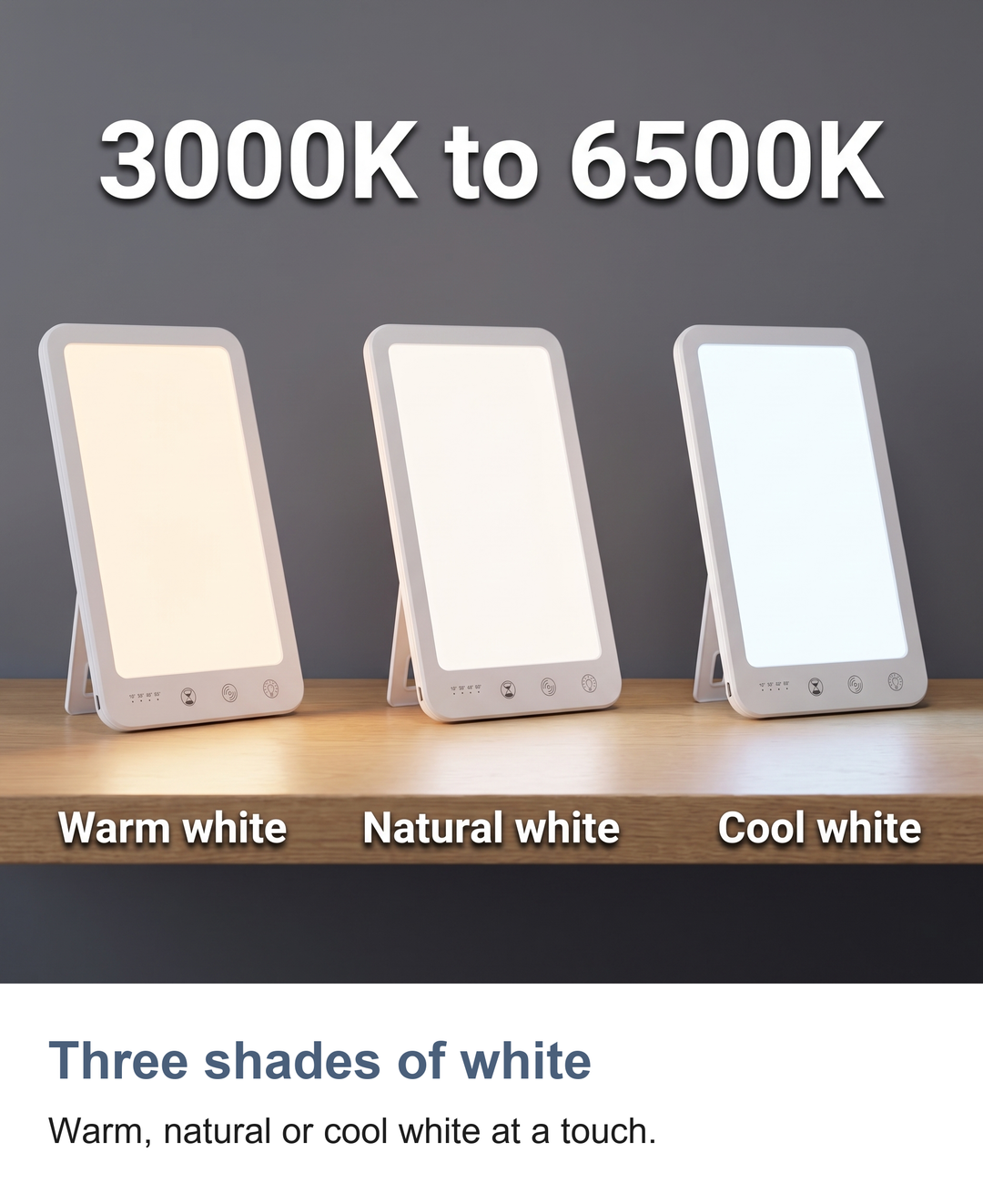 LED daylight lamp: Three shades of white