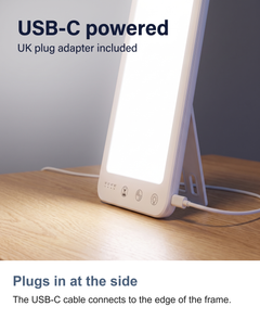 LED daylight lamp: Plugs in at the side