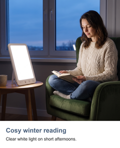 LED daylight lamp: Cosy winter reading