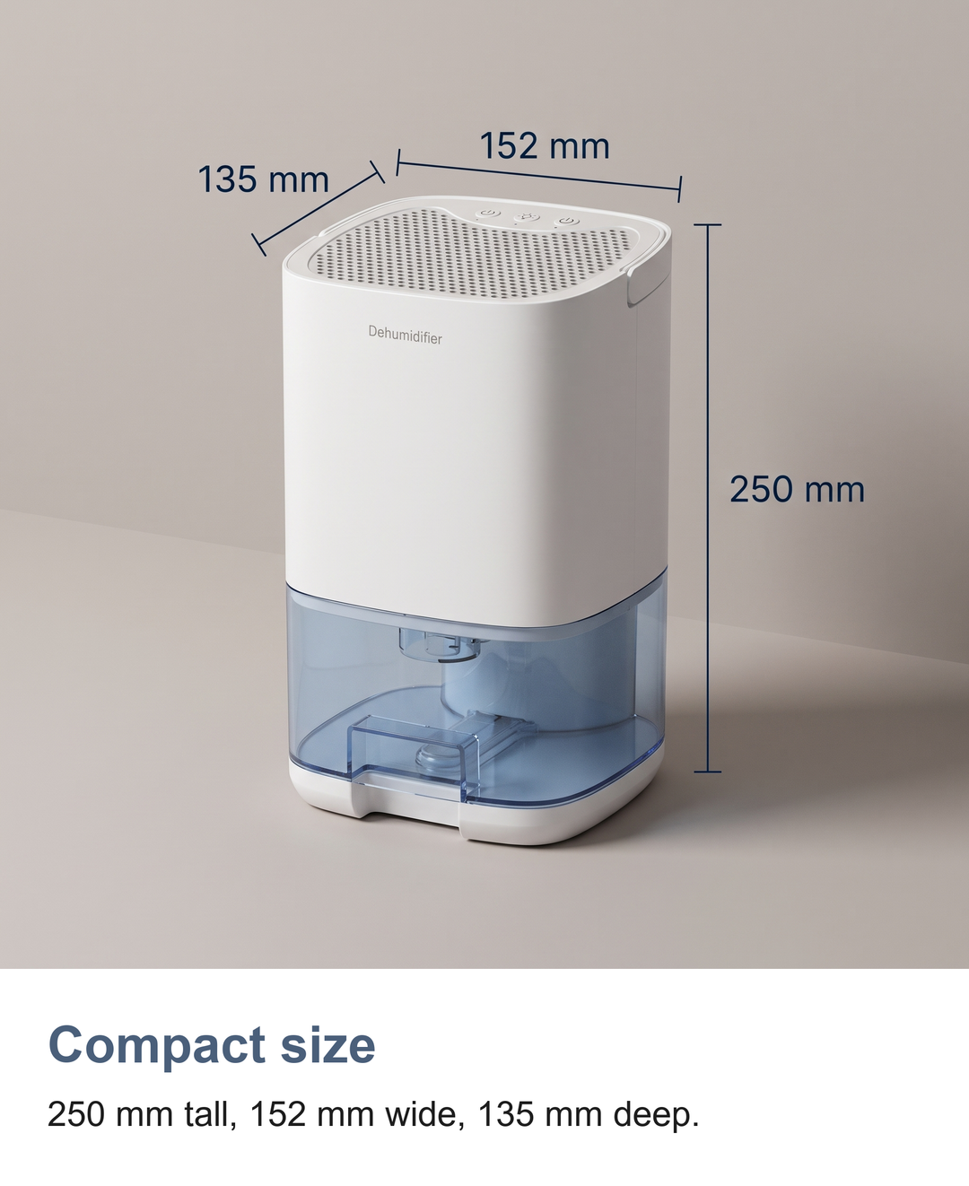 Small dehumidifier: Compact size