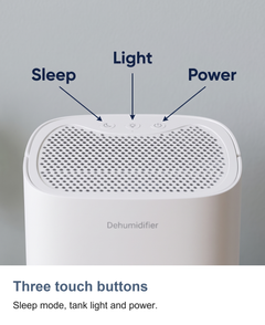 Small dehumidifier: Three touch buttons