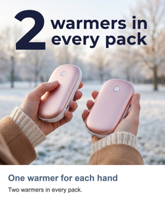 Rechargeable hand warmers: One warmer for each hand