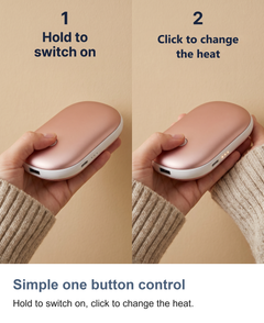 Rechargeable hand warmers: Simple one button control