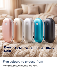 Rechargeable hand warmers: Five colours to choose from