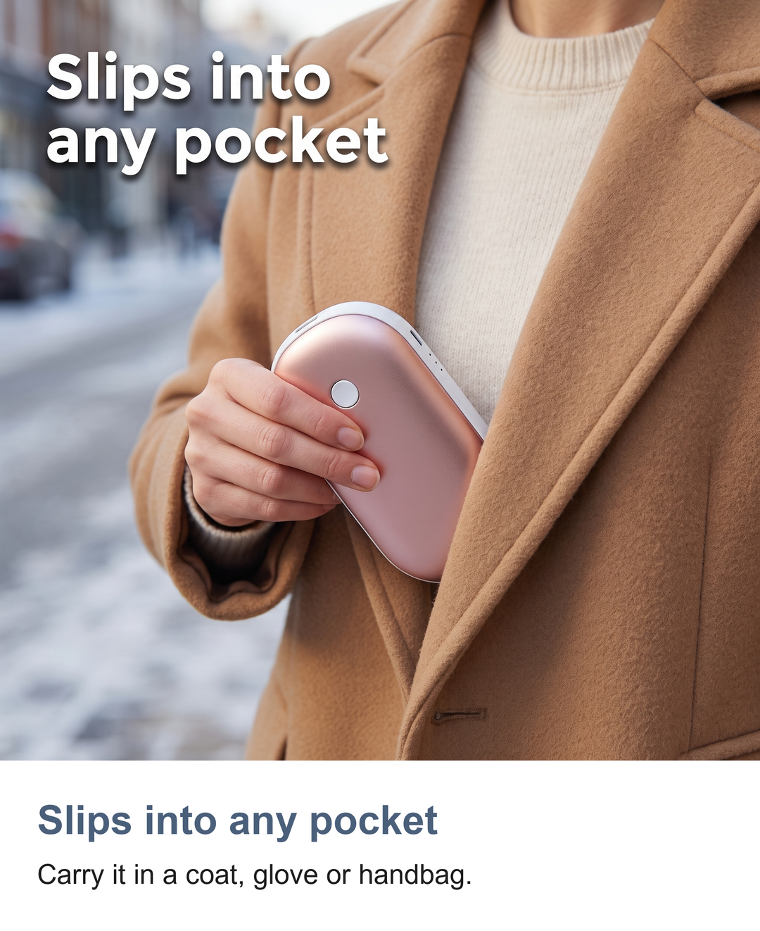 Rechargeable hand warmers: Slips into any pocket