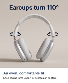 Wireless over ear headphones: An even, comfortable fit