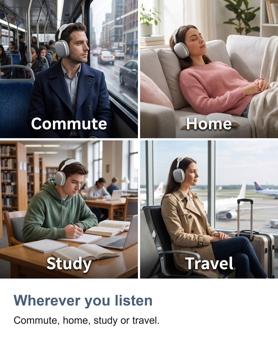 Wireless over ear headphones: Wherever you listen