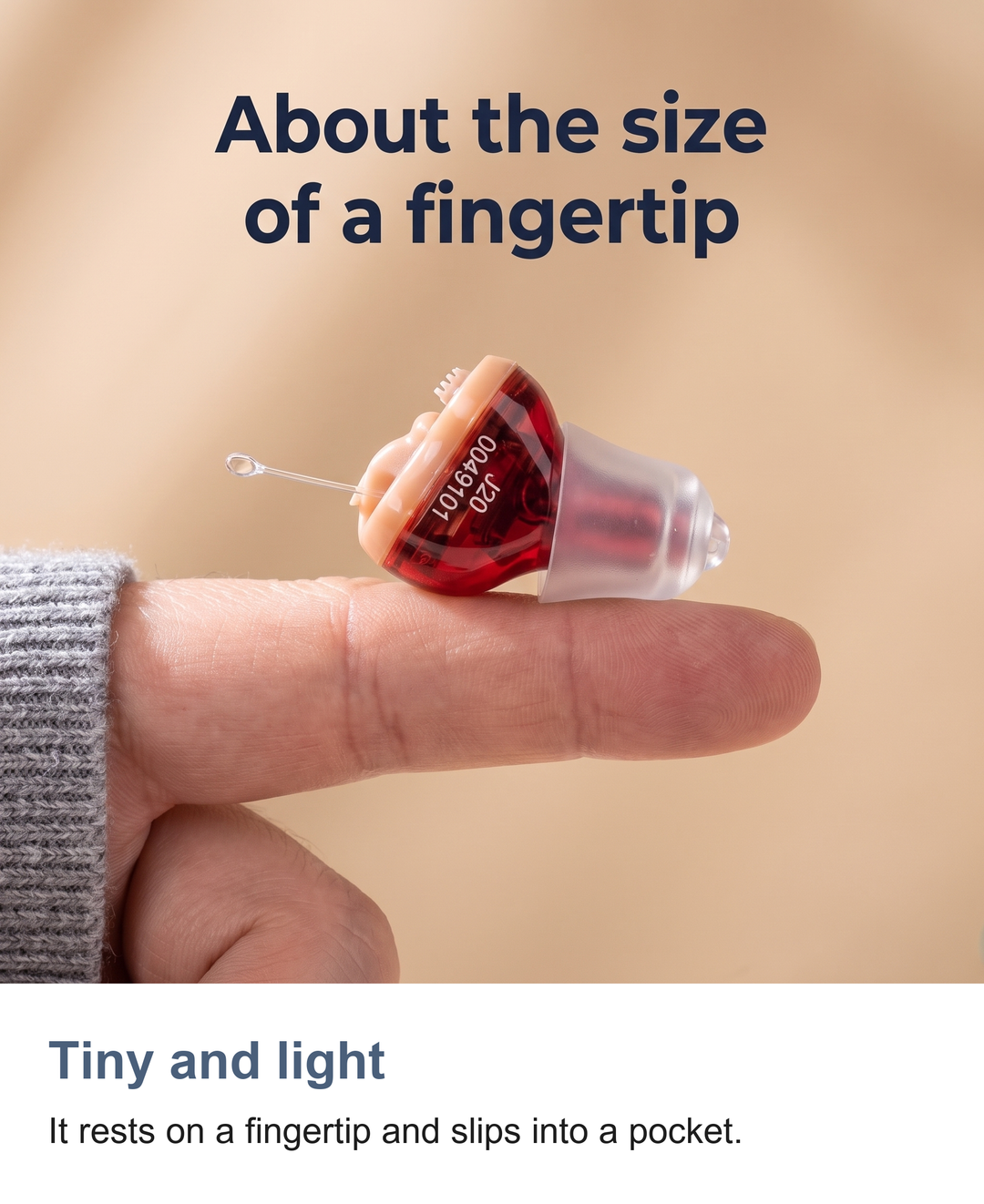 In-ear hearing amplifier: Tiny and light